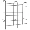 Karat Flaschenkastenständer Rocket - Regal mit Wandbefestigung - Grau - Für 6 Kästen - 96 x 32,5 x 115,5 cm
