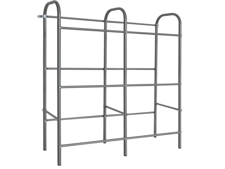Karat Flaschenkastenständer Rocket - Regal mit Wandbefestigung - Grau - Für 6 Kästen - 96 x 32,5 x 115,5 cm