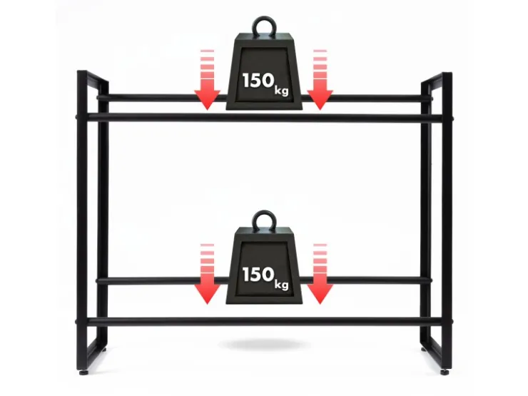 Karat Flaschenkastenständer Kenji - Robustes Lagerregal für Büro, Küche, Garage oder Flur - Schwarz - 104 x 32 x 82 cm