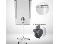 Karat Flipchart Piranha mit Sternfuß Mobile Präsentationswand 67 x 105 cm* Stifte