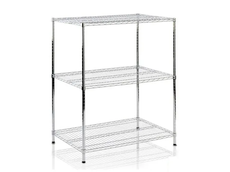 Karat Gitterregal Everest 210 kg Belastbarkeit 3 Böden Verchromt 60 x 35 x 90 cm* Flaschenregale
