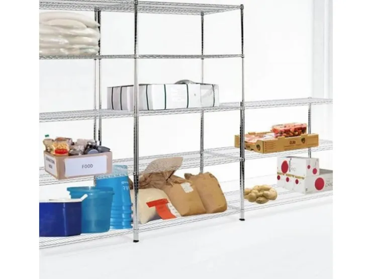 Karat Gitterregal Everest 210 kg Belastbarkeit 3 Böden Verchromt 60 x 35 x 90 cm* Flaschenregale