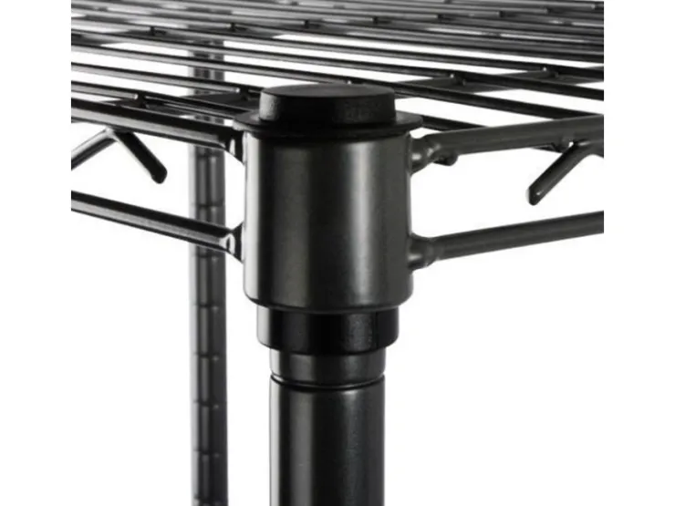 Karat Gitterregal Rocky 250 kg Belastbarkeit 5 Böden 55 x 35 x 140 cm* Regale Schwarz