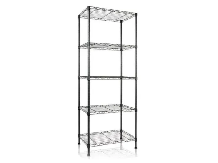 Karat Gitterregal Rocky 250 kg Belastbarkeit 5 Böden 55 x 35 x 140 cm* Regale Schwarz