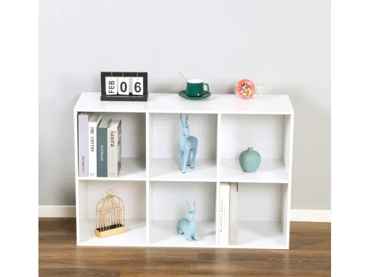 Karat Holzregal Vermont Stilvoller Raumteilerregal Mit 6 Fächern* Bücherregale