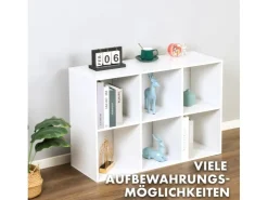 Karat Holzregal Vermont Stilvoller Raumteilerregal Mit 6 Fächern* Bücherregale