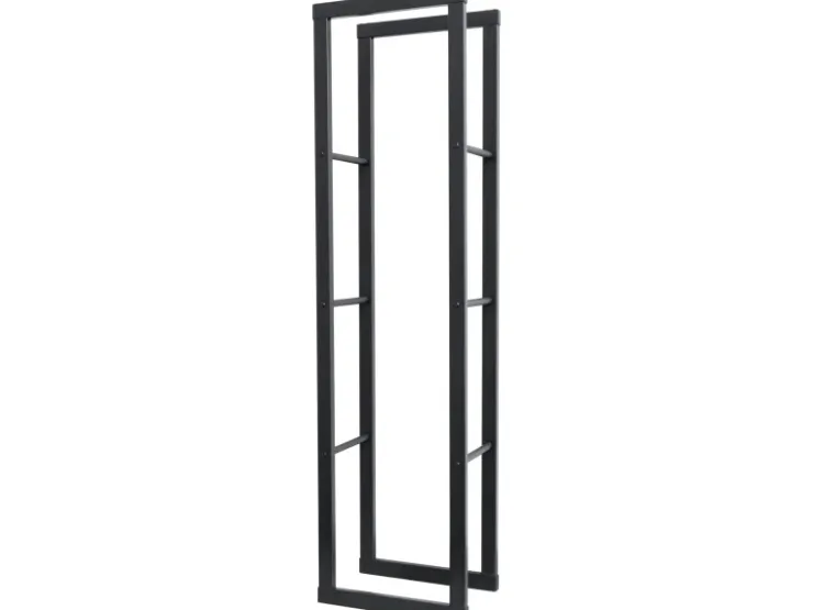 Karat Kaminholzregal Kreta Schwarz Brennholzregal für Innen und Außen 150 x 25 x 85 cm