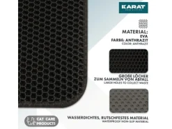 Karat Katzenstreumatte Charly in Wabendesign Abwaschbar 61 x 38 cm* Katzenbedarf