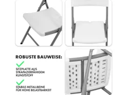 Karat Klappstuhl Okinawa Gartenstuhl für Garten Terrasse Balkon Robust 2er-Set