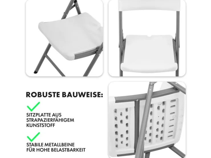 Karat Klappstuhl Okinawa Gartenstuhl für Garten Terrasse Balkon Robust 2er-Set