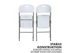 Karat Klappstuhl Okinawa Gartenstuhl für Garten Terrasse Balkon Robust 2er-Set