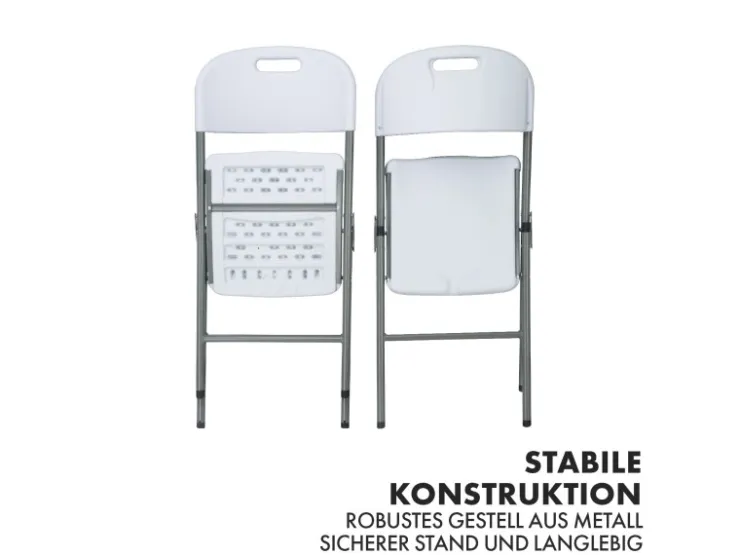 Karat Klappstuhl Okinawa Gartenstuhl für Garten Terrasse Balkon Robust 2er-Set