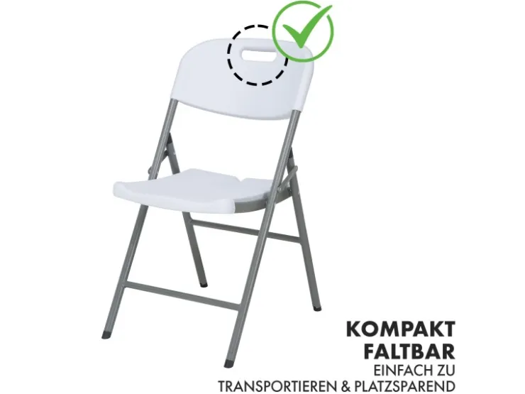 Karat Klappstuhl Okinawa Gartenstuhl für Garten Terrasse Balkon Robust 2er-Set