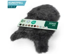 Karat Kunstfell Nelly Flauschiges Dekofell Individuell Einsetzbar Charcoal Grey* Sessel