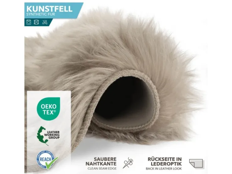 Karat Kunstfell Nelly Flauschiges Dekofell Individuell Einsetzbar Dark