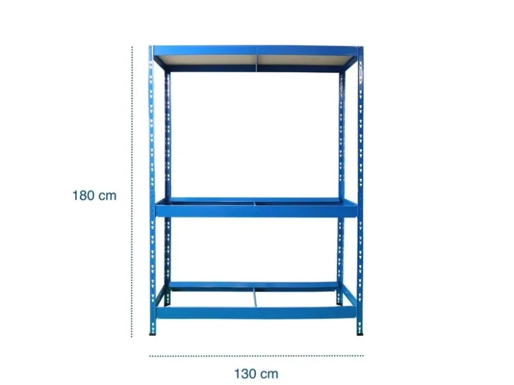 Karat Reifenregal - Belastbares Kellerregal - 180 x 130 x 50 cm - Blau