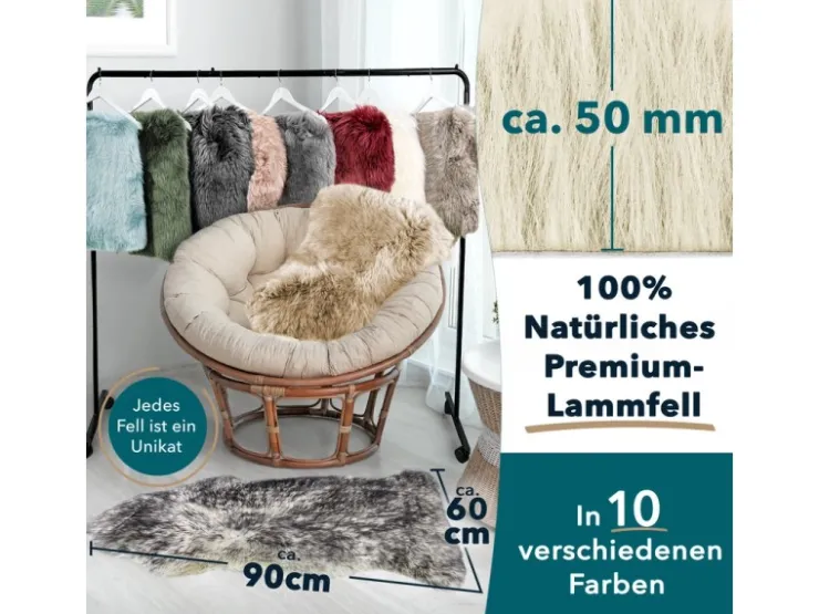 Karat Schaffell Audrey Natürliches Premium Lammfell Individuell Einsetzbar* Sofas