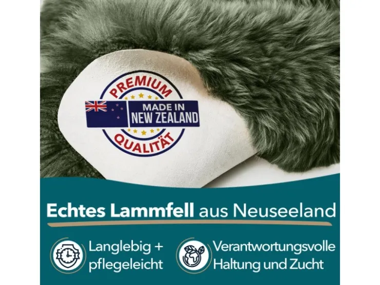 Karat Schaffell Audrey Natürliches Premium Lammfell Individuell Einsetzbar Thyme