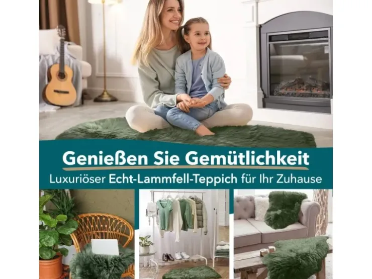 Karat Schaffell Audrey Natürliches Premium Lammfell Individuell Einsetzbar Thyme