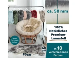 Karat Schaffell Audrey Natürliches Premium Lammfell Individuell Einsetzbar Black Tip* Sessel|Stühle