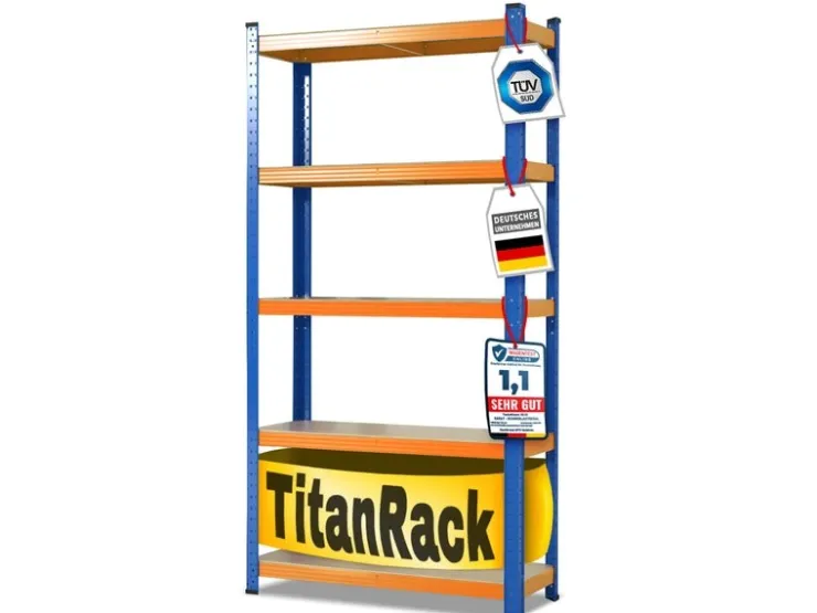 Karat Schwerlastregal Blau-Orange Traglast bis 875 kg 220 x 90 x 60 cm