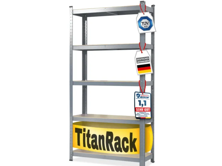 Karat Schwerlastregal Grizzly Anthrazit-Grau Traglast 875 kg 180 x 120 x 45 cm