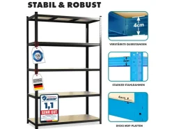 Karat Schwerlastregal Lakota 2er Set Traglast bis 875 kg 200 x 120 x 60 cm* Metallregale