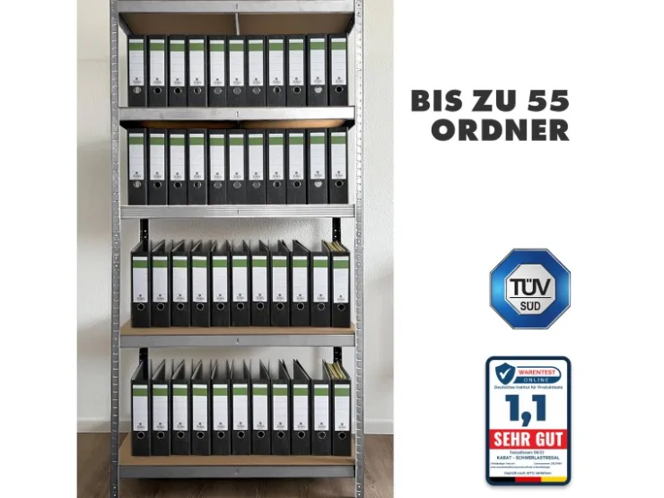 Karat Schwerlastregal Lakota 2er Set Traglast bis 875 kg 200 x 100 x 50 cm* Metallregale|Kellerregale