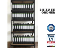 Karat Schwerlastregal Lakota 2er Set Traglast bis 875 kg 150 x 75 x 30 cm