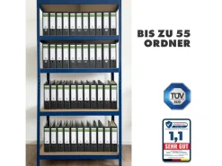 Karat Schwerlastregal Lakota 2er Set Traglast bis 875 kg 200 x 120 x 60 cm* Metallregale|Kellerregale