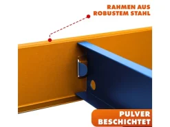 Karat Schwerlastregal Rhino bis 1050 kg Pulverbeschichtet 180 x 90 x 60 cm