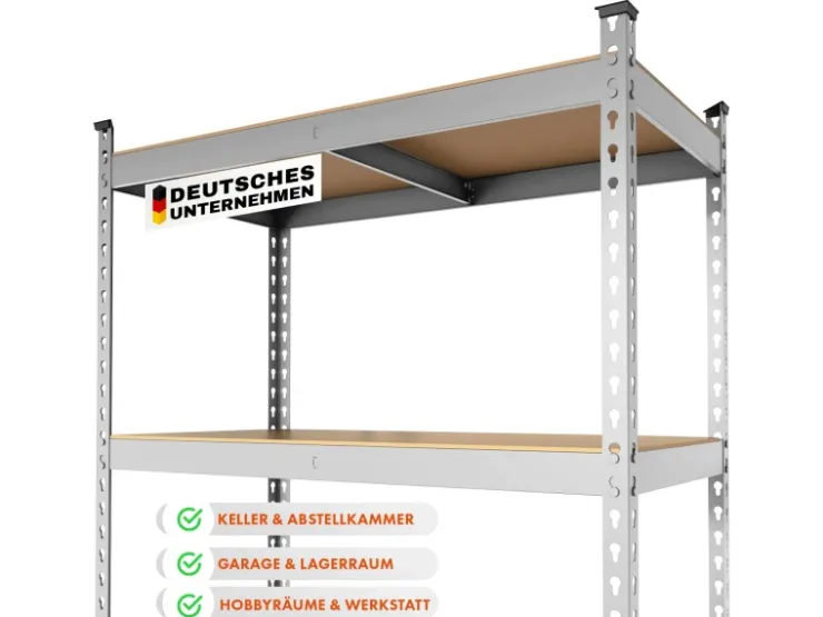 Karat Schwerlastregal Rhino bis 1050 kg Pulverbeschichtet 180 x 90 x 45 cm* Metallregale