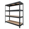 Karat Schwerlastregal Weitspannregal - Schwarz - Gesamtlast 1500 kg - 177 x 160 x 60 cm