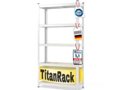 Karat Schwerlastregal Weiß für Keller und Werkstatt Gesamtlast 875 kg 180 x 90 x 45 cm* Schwerlastregal
