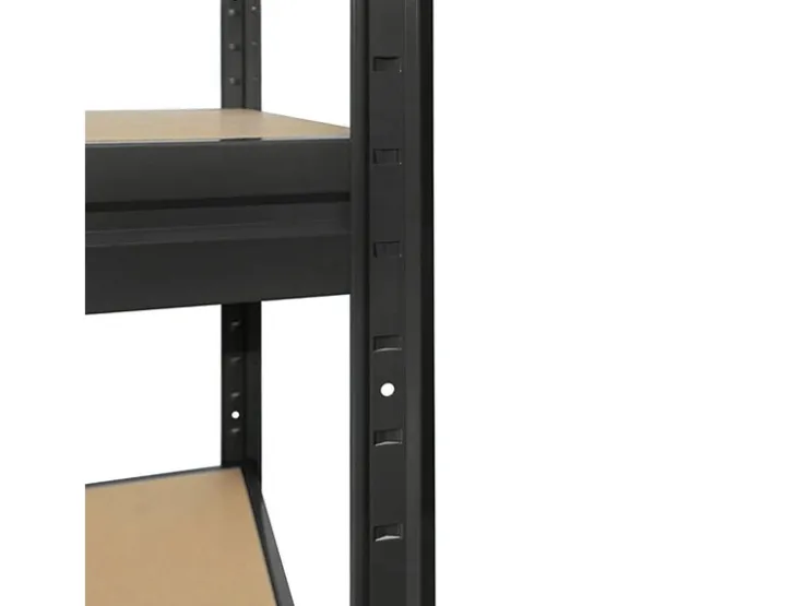 Karat Schwerlastregal Weitspannregal - Schwarz - Gesamtlast 1200 kg - 177 x 200 x 60 cm