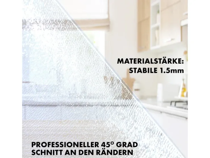 Karat Tischfolie Empire mit Abgeschrägter Kante Transparent 100 x 235 cm* Tischdecken