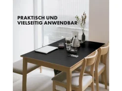 Karat Tischfolie Empire mit Abgeschrägter Kante Schwarz 90 x 200 cm* Tischdecken