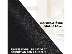 Karat Tischfolie Empire mit Abgeschrägter Kante Schwarz 80 x 160 cm