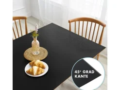 Karat Tischfolie Empire mit Abgeschrägter Kante Schwarz 80 x 160 cm