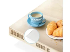 Karat Tischfolie Empire mit Abgeschrägter Kante Transparent 45 x 170 cm