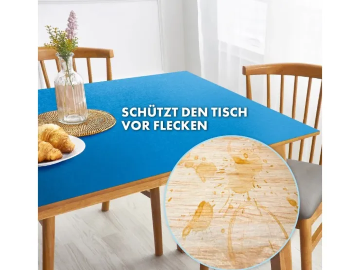Karat Tischfolie Empire mit Abgeschrägter Kante Blau 80 x 225 cm
