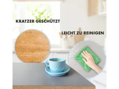 Karat Tischfolie Empire mit Abgeschrägter Kante Hellgrau 100 x 60 cm* Tischdecken