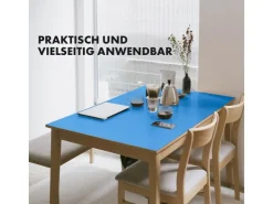 Karat Tischfolie Empire mit Abgeschrägter Kante Blau Rund 80 cm