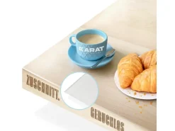 Karat Tischfolie Empire mit Abgeschrägter Kante Transparent 50 x 95 cm