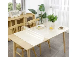 Karat Tischfolie Imperial Transparent Mattiert mit Abgeschrägter Kante 90 x 240 cm