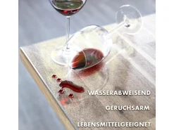 Karat Tischfolie Imperial Transparent Mattiert mit Abgeschrägter Kante 90 x 240 cm