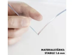 Karat Tischfolie Imperial Transparent Mattiert mit Abgeschrägter Kante 80 x 160 cm* Tischdecken