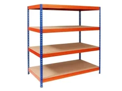 Karat Weitspannregal Schwerlastregal Blau-Orange Traglast 1200 kg 160 x 150 x 80 cm