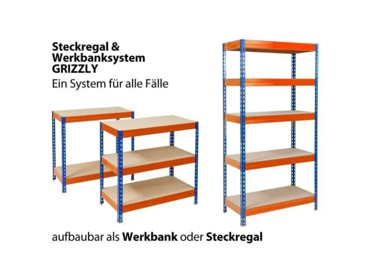 Karat Weitspannregal Schwerlastregal Blau-Orange Traglast 1200 kg 200 x 150 x 60 cm* Schwerlastregal