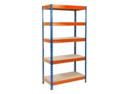 Karat Weitspannregal Schwerlastregal Blau-Orange Traglast 1400 kg 200 x 180 x 60 cm* Schwerlastregal